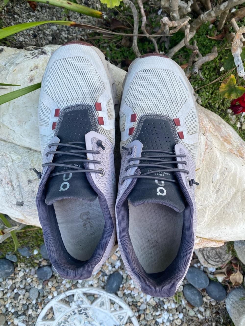 On Cloud OC Women's Athletic Shoes in White and Gray